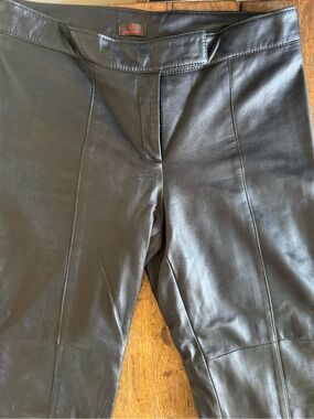 Danier Black 100% Leather Pants Low Rise Small